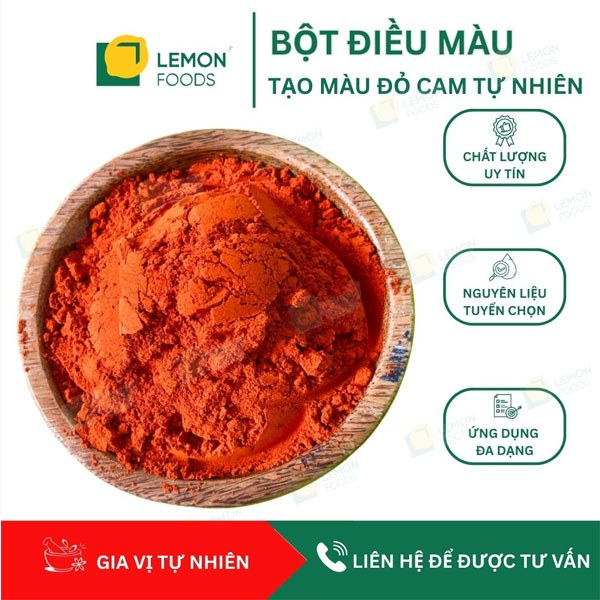 Bột hạt điều đỏ – Tạo màu đỏ cam tự nhiên cho món ăn