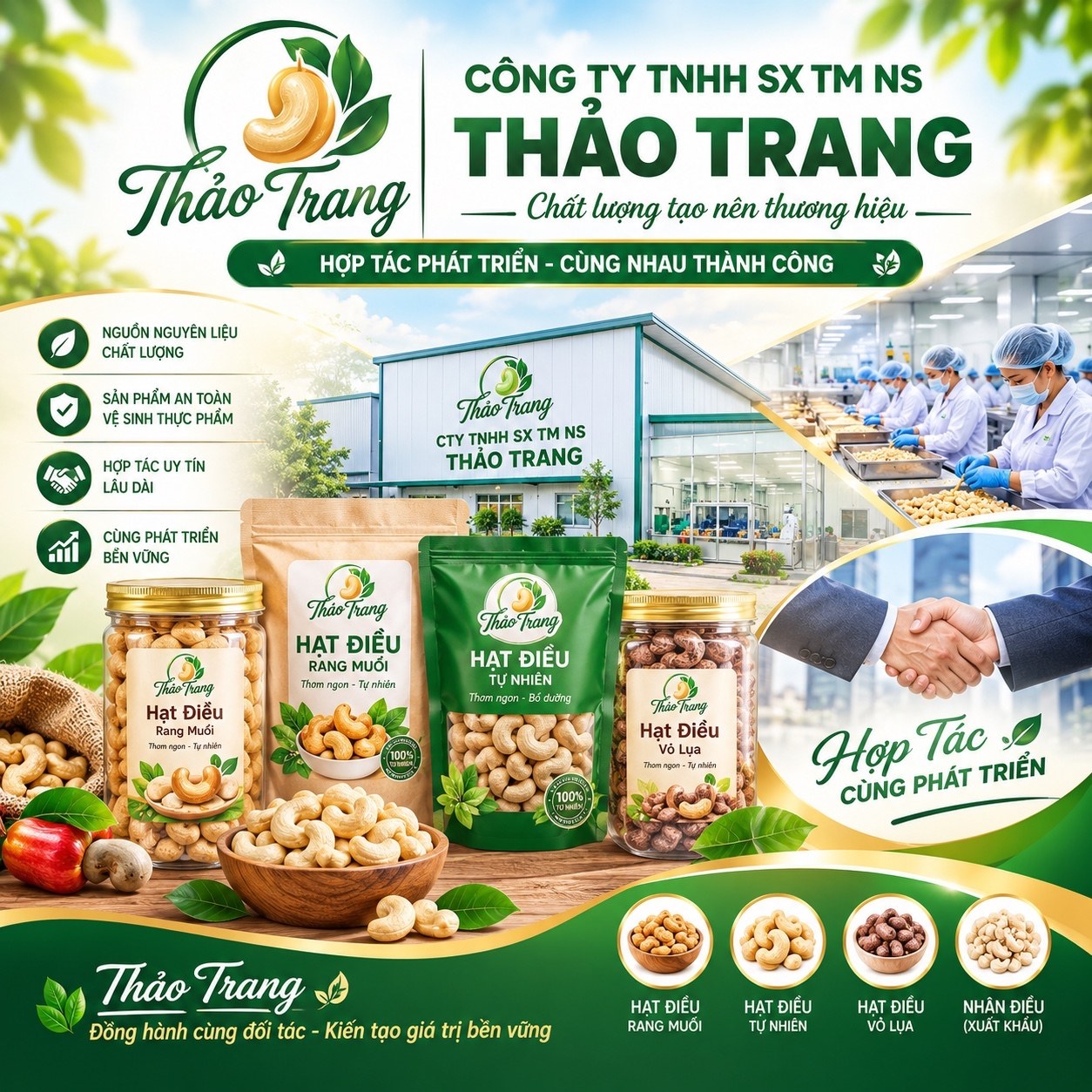 Thủ tục xin cấp mã số cơ sở đóng gói nông sản - hạt điều xuất khẩu